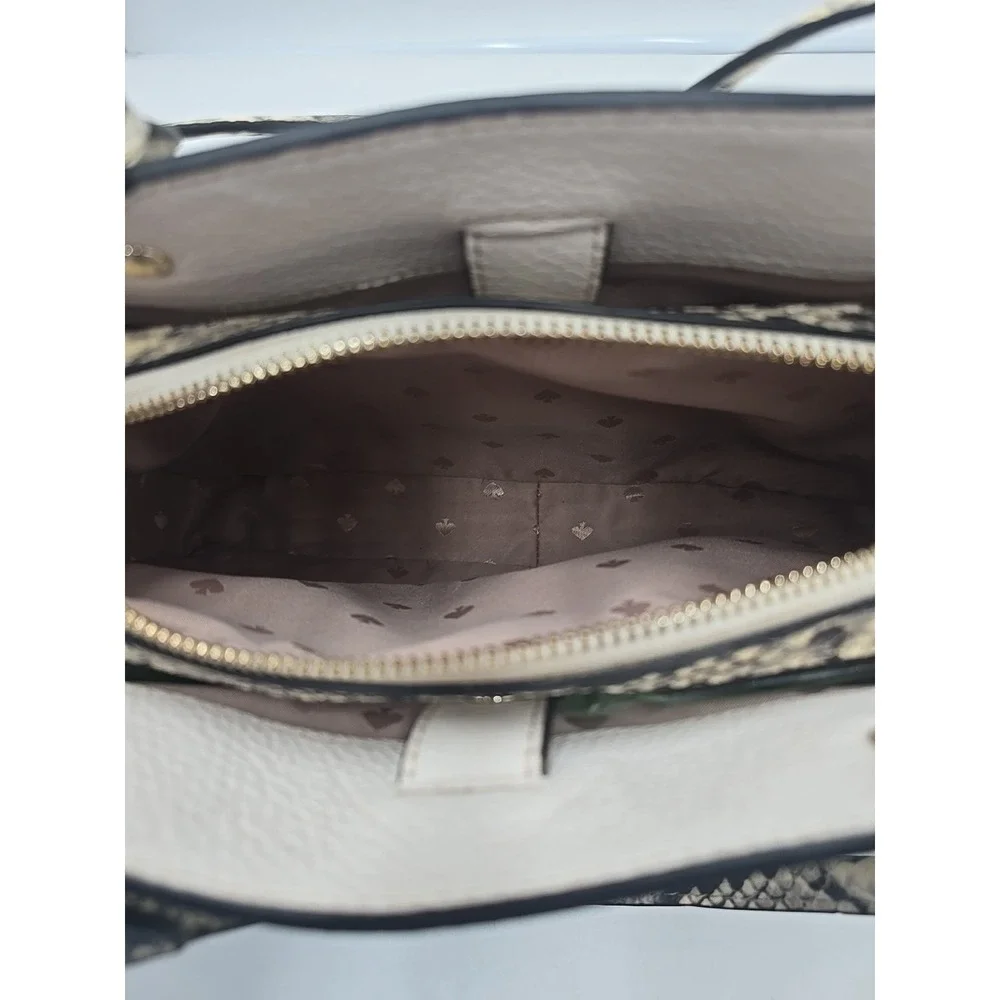 Kate Spade Leila Medium‎ Triple Compartment Satchel Bag Pebbled Crossbody